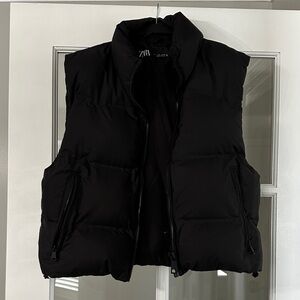 Zara Women’s EUC Black Quilted Vest - Sz Small